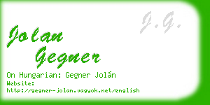 jolan gegner business card